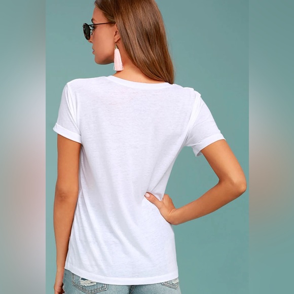 Chaser White Coconuts Tee Shirt Top Small NWOT - Picture 2 of 3